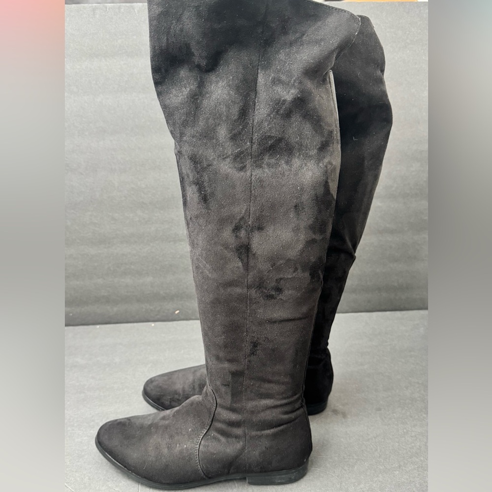 Black Micro Suede IMPO Over the Knee Boot- Size 7 - Picture 5 of 12